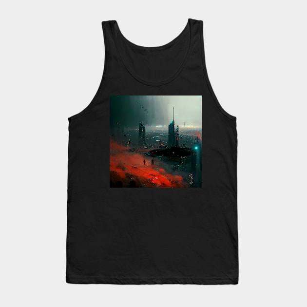 Darkness over the city Tank Top by endage